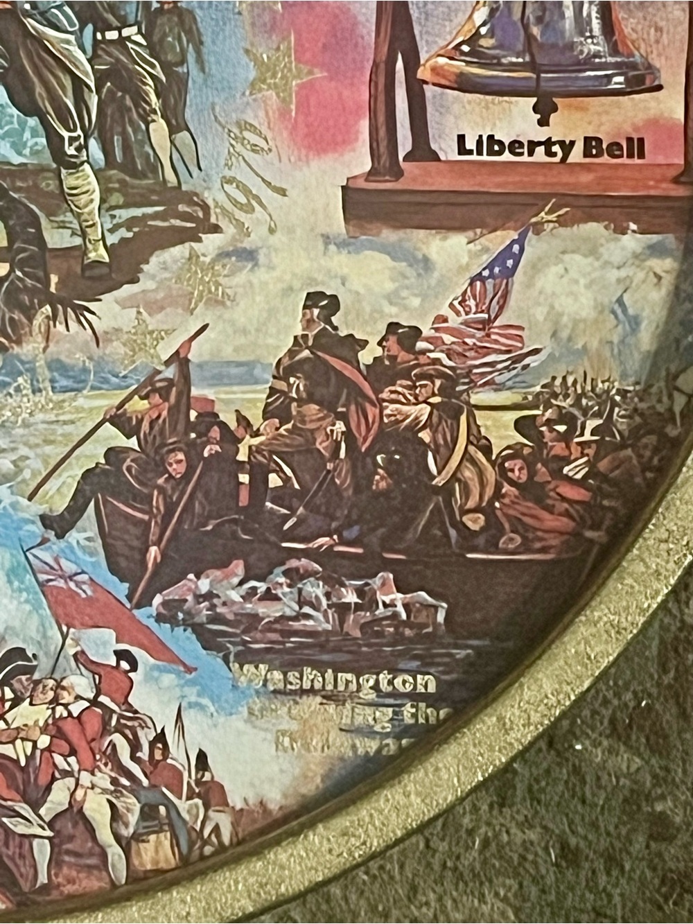 Bicentennial Patriotic 11" METAL TRAY Declaration of Independence Graphics - Picture 8 of 12